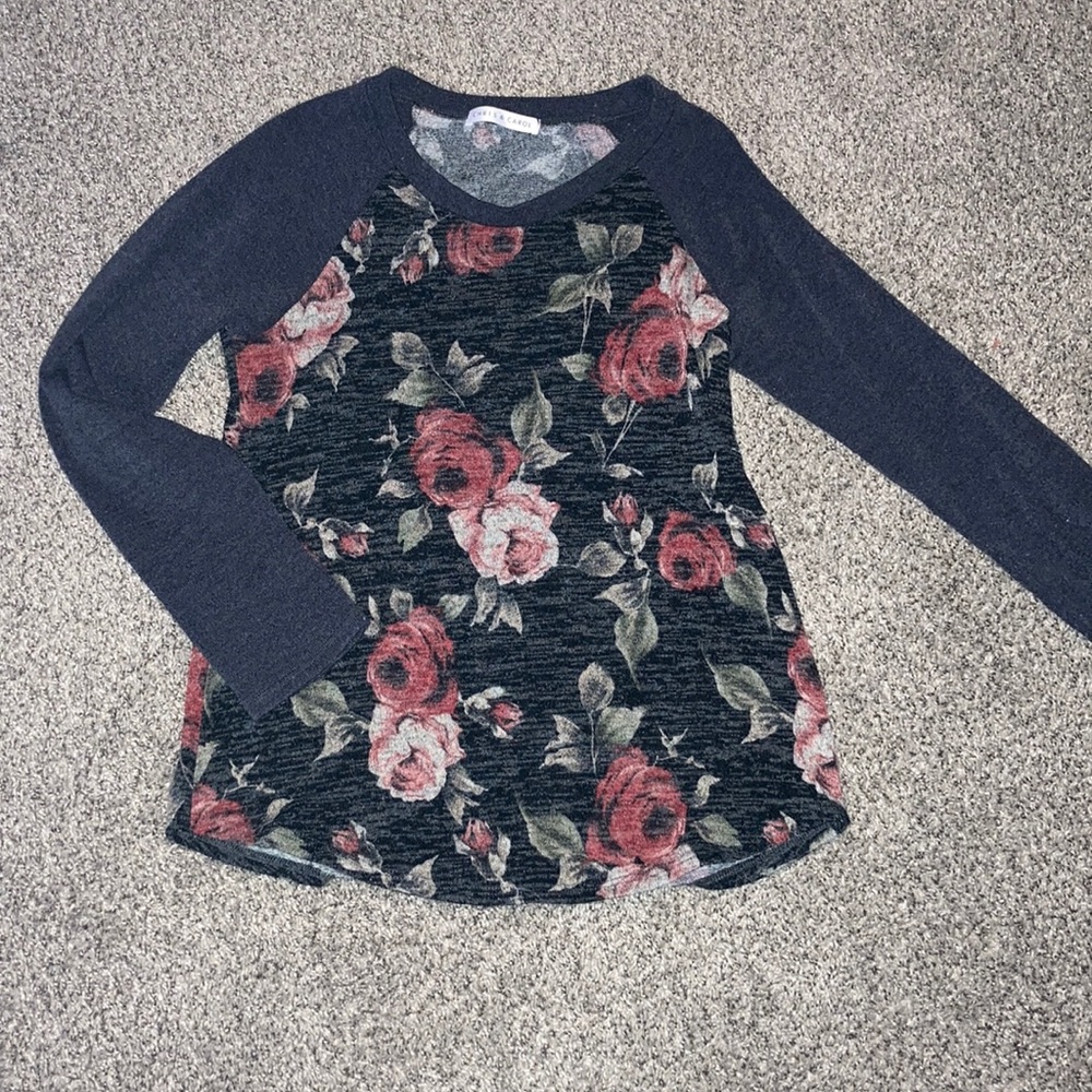 Boutique cute rose sweater